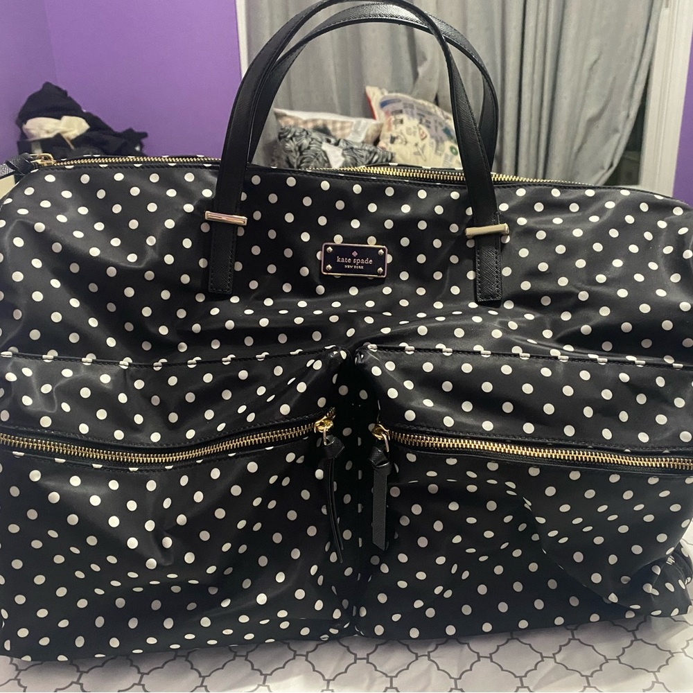 Kate Spade Black and White Carry on Bag